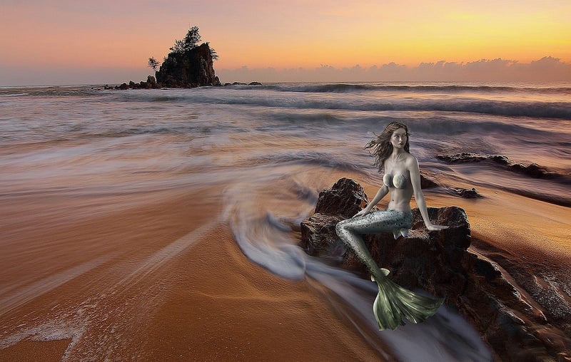 Mermaid Fantasy Landscape